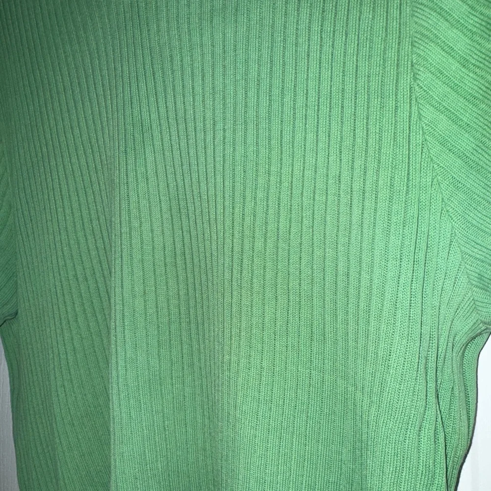 Vintage Talbots Women's Ribbed Knit Organic 100% Cotton Short Sleeve Shirt XL‎